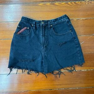 Vintage UnionBay Black Denim Cut Off Shorts